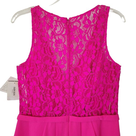 David's Bridal Women's NWT 12 Dress Short Sleeveless Formal Wedding Prom Fuchsia - Picture 9 of 11